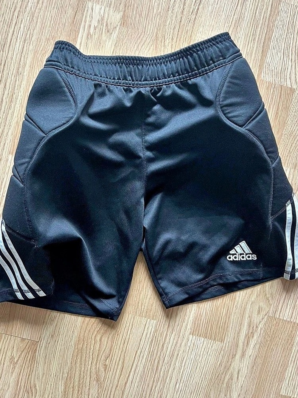 adidas Tierro Goalkeeper Shorts in Black & White, Waist Medium